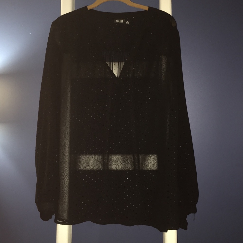 Sheer black blouse